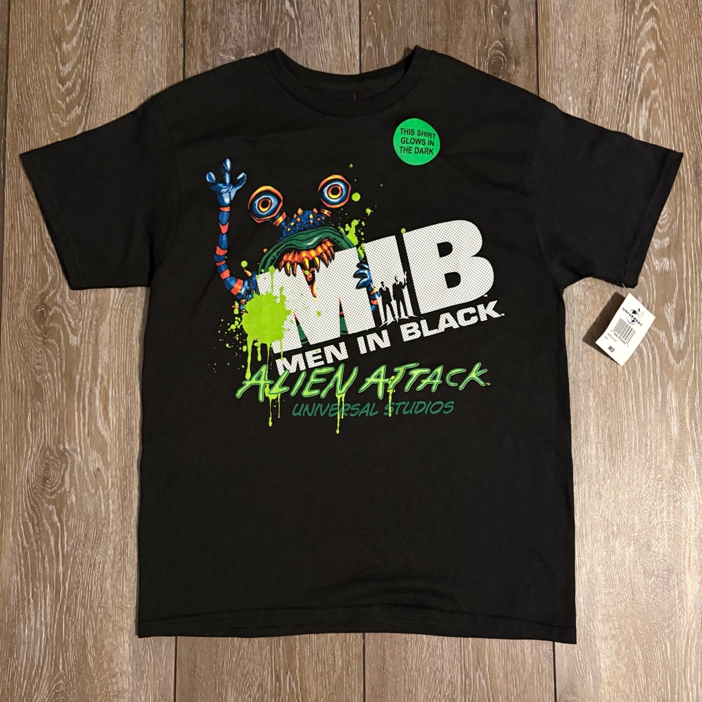 Men In Black Alien Attack Glow Tee Kids M Nwt